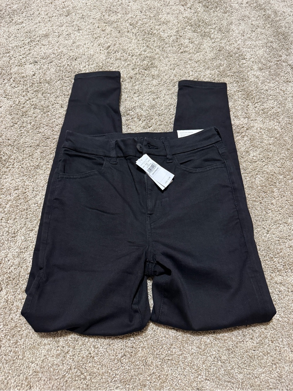 NWT 6 Black American Eagle Outfitters Curvy Hi-Rise Next Level Stretch Jeggings
